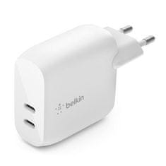 Belkin BOOST CHARGE Duálna 40W USB-C Power Delivery nástenná nabíjačka, biela