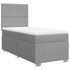 Petromila vidaXL Boxspring posteľ s matracom bledosivý 100x200 cm látka