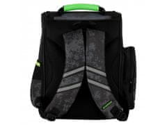 STARPAK Football čierno-zelený školský batoh pre chlapca, školská taška 37x32x22 cm 