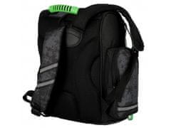 STARPAK Football čierno-zelený školský batoh pre chlapca, školská taška 37x32x22 cm 
