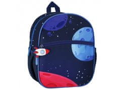 STARPAK Raketa malý batoh pre chlapca, škôlkarský batoh, vesmír, astronauta 26x23x9 cm 