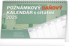 NOTIQUE Stolový kalendár Poznámkový daňový s citátmi 2025, 25 x 14,5 cm