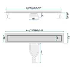 REA REA Odtokový žľab Superflow Neox 90 čierna REA-G7808 - Rea