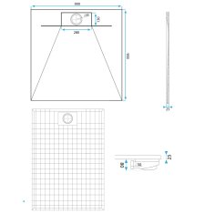 REA REA Bazalt Carrara sprchová vanička 90x90 biela REA-K7002 - Rea