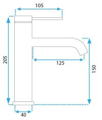 REA REA Umývadlová batéria Rea CLIF Titanium REA-B5322 - Rea