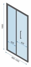 REA REA Rapid Fold sprchové dvere 100 zlatá REA-K4130 - Rea