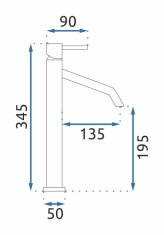 REA REA Level umývadlová batéria vysoká zlatá REA-B6217 - Rea