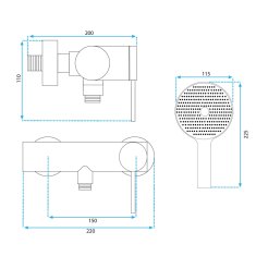 REA REA Foss sprchová batéria brúsená zlatá REA-B5113 - Rea