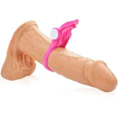 XSARA Kroužek s masažérem klitorisu ring na penis s vibrujícím jazýčkem – 74316217