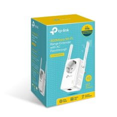 TP-LINK Wi-Fi Range Extender, nástenný 300Mbps, AC-Passthrough, 2x externá anténa, 1x 10/100Mbps Port