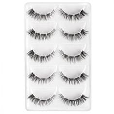 GloryStyles GloryStyles Sada 5 párov segmentovaných mihalníc - CAT EYE