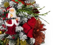 LAALU Zdobený umelý vianočný stromček SANTA 60 cm s LED OSVETLENÍM V KVETE