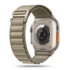 Tech-protect Nylon remienok na Apple Watch 42/44/45/49mm titanium / olive