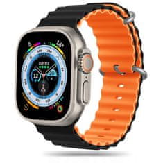 Tech-protect Iconband Pro remienok na Apple Watch 42/44/45/49mm, black / orange