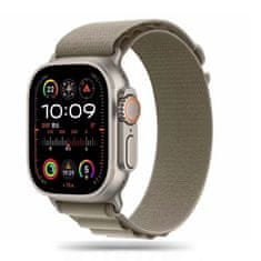 Tech-protect Nylon remienok na Apple Watch 42/44/45/49mm titanium / olive