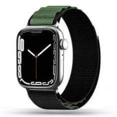 Tech-protect Nylon remienok na Apple Watch 42/44/45/49mm, black / military green