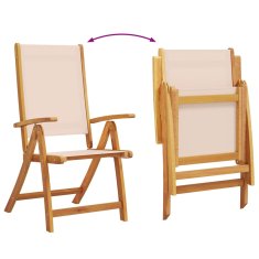 Petromila vidaXL Skladacie záhradné stoličky 2 ks akáciový masív a textilén