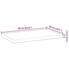 Petromila vidaXL Kúpeľňová doska olejová úprava 60x50x4 cm masívna akácia