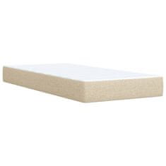 Petromila vidaXL Boxspring posteľ s matracom krémová 100x200 cm látka