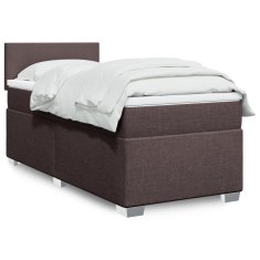 shumee Boxspring posteľ s matracom tmavohnedá 100x200 cm látka