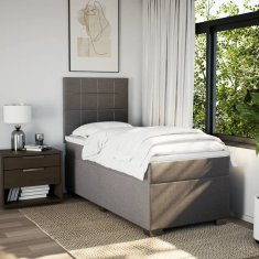 Petromila vidaXL Boxspring posteľ s matracom sivohnedý 100x200 cm látka