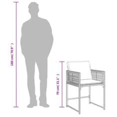 Petromila vidaXL Záhradné stoličky s podložkami 4 ks, hnedé, polyratan