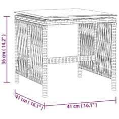 Petromila vidaXL Záhradné taburetky vankúše 4ks mix béžovej 41x41x36cm polyratan