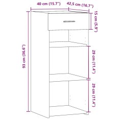 Petromila vidaXL Komoda dymový dub 40x42,5x93 cm kompozitné drevo