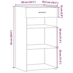 Petromila vidaXL Komoda biela 50x42,5x93 cm kompozitné drevo