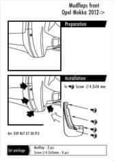 HromTech Zásterky, lapače nečistôt, Opel Mokka, 2012- , predné