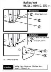 HromTech Zásterky, lapače nečistôt, Mazda III, 2013-2018, HTB/SDN, predné