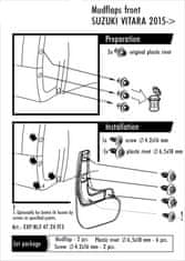 HromTech Zásterky, lapače nečistôt, Suzuki Vitara II, 2015- , predné