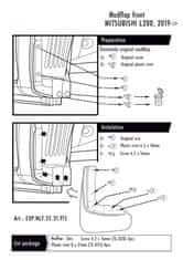 HromTech Zásterky, lapače nečistôt, Mitsubishi L200, 2019- , predné