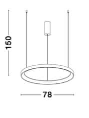 Nova Luce NOVA LUCE závesné svietidlo PERTINO biely hliník a akryl LED 60W 230V 3000K IP20 stmievateľné 9853685