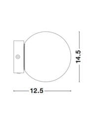 Nova Luce NOVA LUCE nástenné svietidlo JOLINE čierny kov a hliník biele opálové sklo vypínač na tele LED 1x6W 230V 3200K IP20 9919601