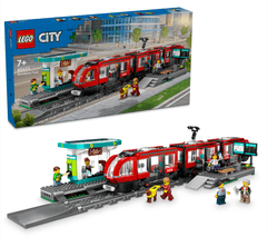 LEGO City 60423 Električka a zastávka v centre mesta