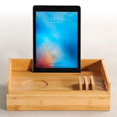Kesper Závesný stolík na posteľ, 33,7 x 24 x 9,5 cm, bambus