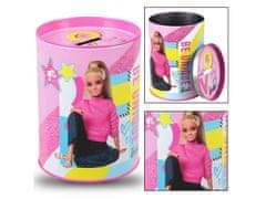 STARPAK Barbie Kovová pokladnička, okrúhla pokladnička pre dievčatá STARPAK 