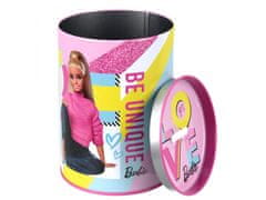 STARPAK Barbie Kovová pokladnička, okrúhla pokladnička pre dievčatá STARPAK 