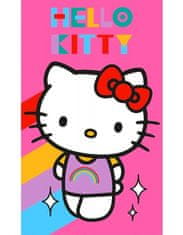 Carbotex Detský uterák Hello Kitty Rainbow 30x50 cm