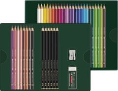 Faber-Castell Pastelky Polychromos & ceruzky Pitt Matt set 40x