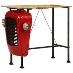Petromila vidaXL Barový stôl s traktorom červený a hnedý 55x120x107 cm mangovník