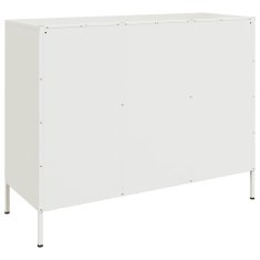 Petromila vidaXL Komoda bela 100,5x39x79 cm oceľ