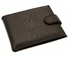 FAN SHOP SLOVAKIA Kožená peňaženka Liverpool FC, čierna, ochrana RFID, 11x9 cm