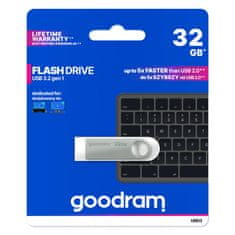 GoodRam Flash disk UNO3 32GB USB 3.2 strieborný