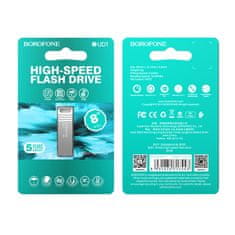 Borofone Flash disk BUD1 8GB strieborný