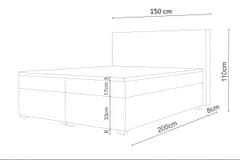 Bývaj s nami SK LEMOND čalúnená manželská posteľ 140x200, COSMIC 800
