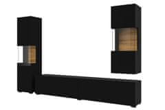 Bývaj s nami SK EMMA 10 moderná obývacia zostava čierna/ dub wotan