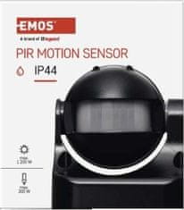 EMOS PIR senzor (pohybové čidlo) IP44 1200W, čierny