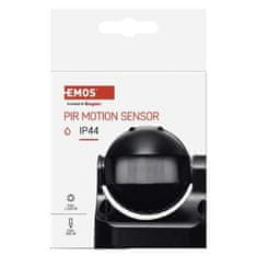EMOS PIR senzor (pohybové čidlo) IP44 1200W, čierny